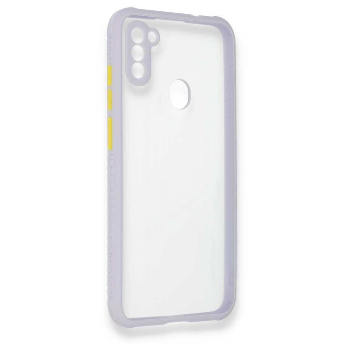  Samsung Galaxy M11 Kılıf Miami Şeffaf Silikon - Lila