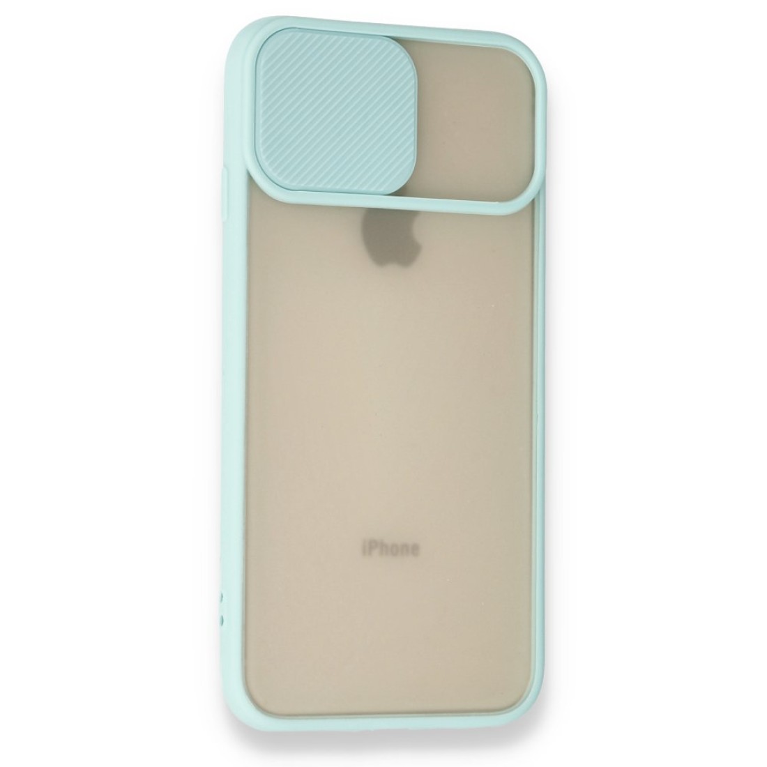 iPhone SE 2020 Kılıf Palm Buzlu Kamera Sürgülü Silikon - Turkuaz