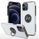  iPhone 12 Pro Kılıf Elit Yüzüklü Kapak - Gümüş