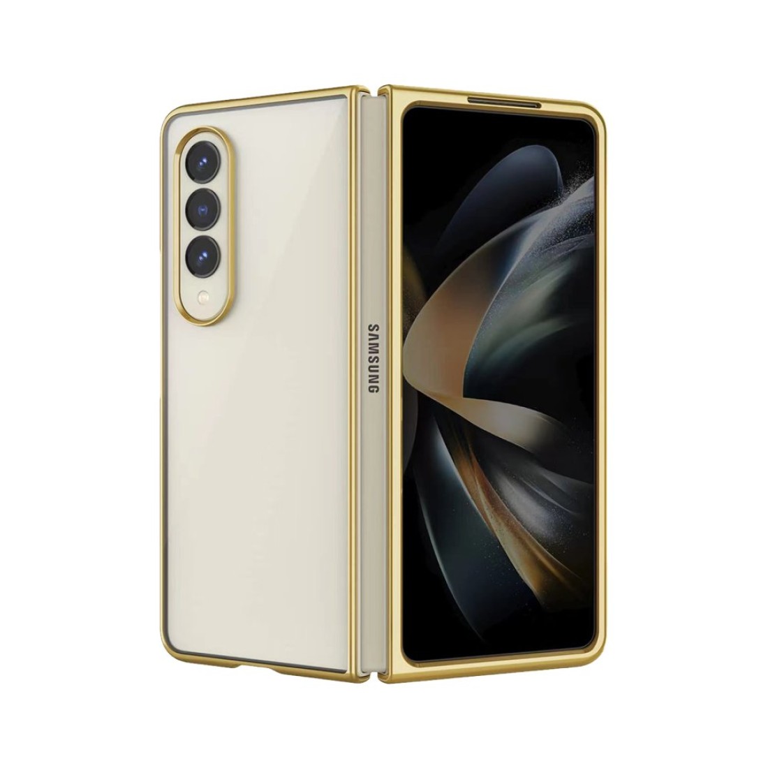  Samsung Galaxy Z Fold 3 Kılıf Fold Element Kapak - Gold