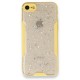  iPhone 7 Kılıf Platin Simli Silikon - Sarı