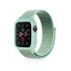  Apple Watch 38mm Hasırlı Cırtcırtlı Kasalı Kordon - Turkuaz