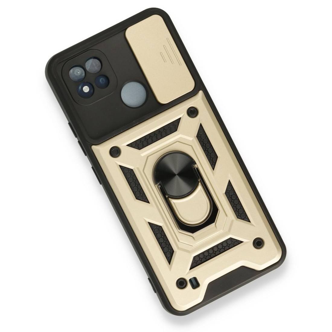 Realme C11 2021 Kılıf Pars Lens Yüzüklü Silikon - Gold Realme C11 2021 Kılıf Pars Lens Yüzüklü Silikon - Gold