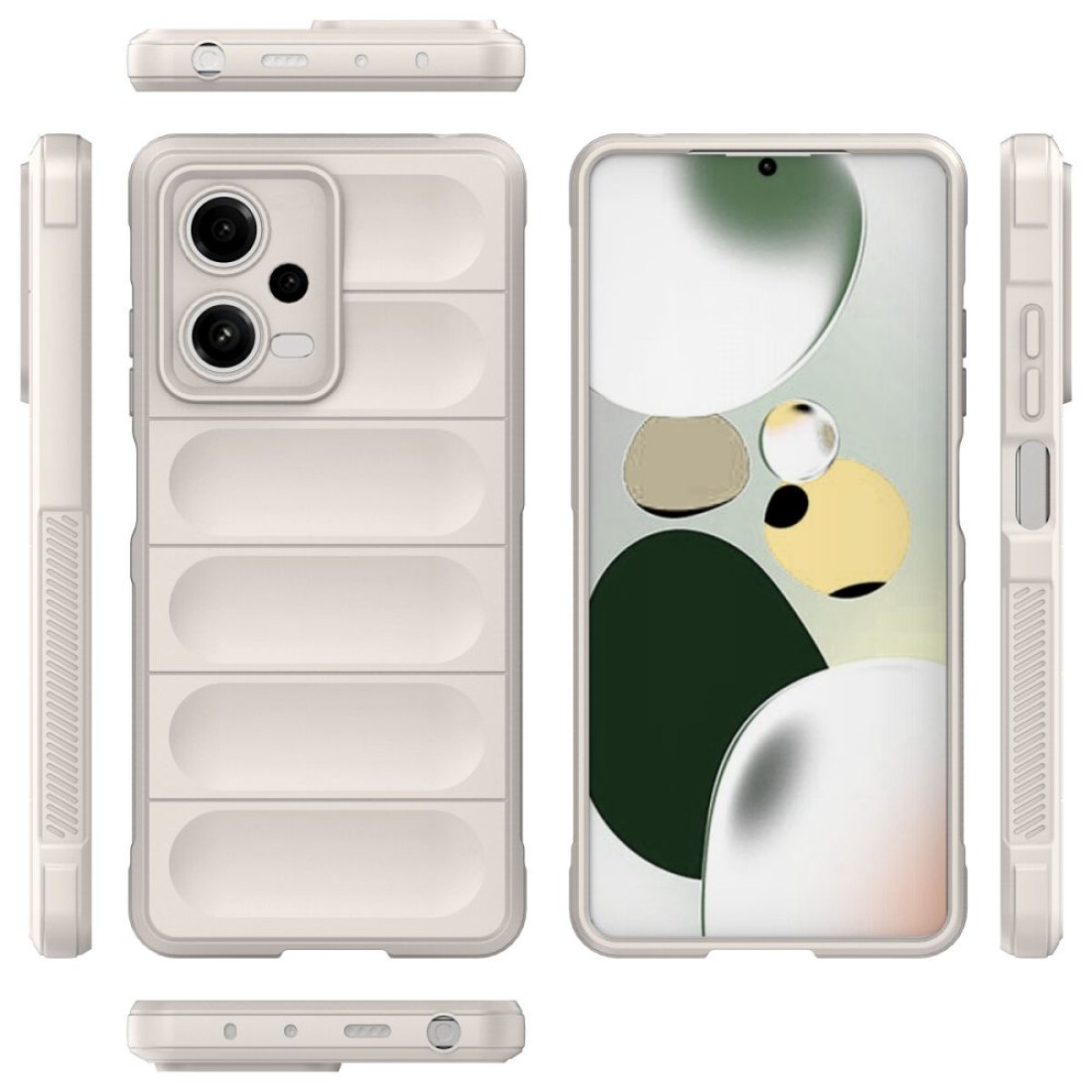  Xiaomi Poco X5 Pro 5G Kılıf Optimum Silikon - Krem