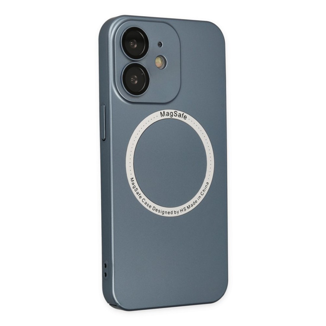  iPhone 12 Kılıf Jack Magneticsafe Lens Silikon - Sierra Blue