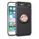iPhone SE 2020 Kılıf Range Yüzüklü Silikon - Siyah-Gold iPhone SE 2020 Kılıf Range Yüzüklü Silikon - Siyah-Gold