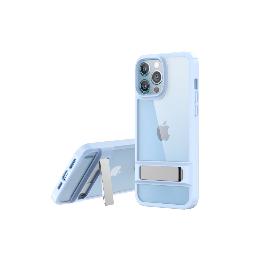 iPhone 12 Pro Kılıf Rolet Stand Kapak - Sierra Blue iPhone 12 Pro Kılıf Rolet Stand Kapak - Sierra Blue