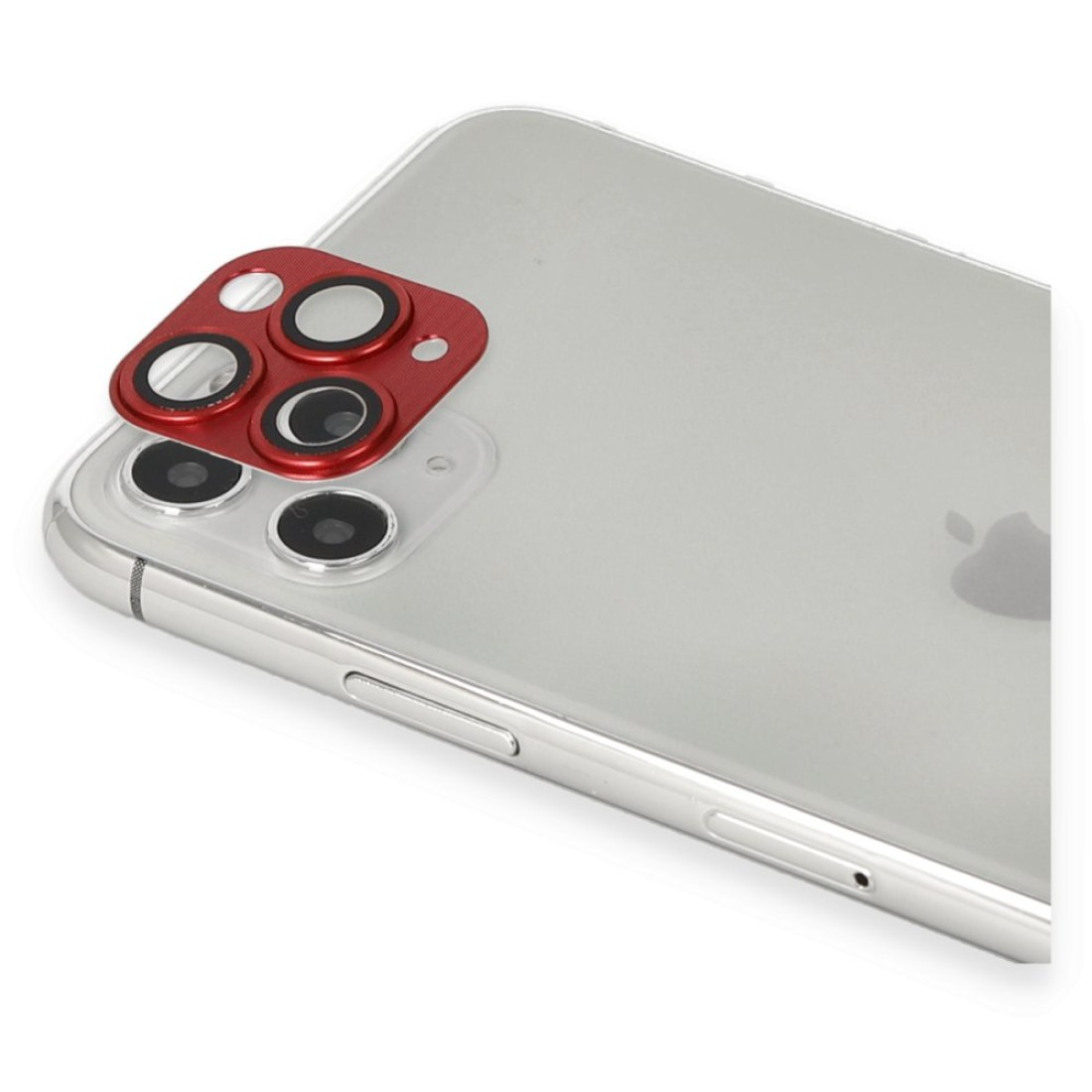  iPhone 11 Pro Pers Alüminyum Kamera Lens - Kırmızı