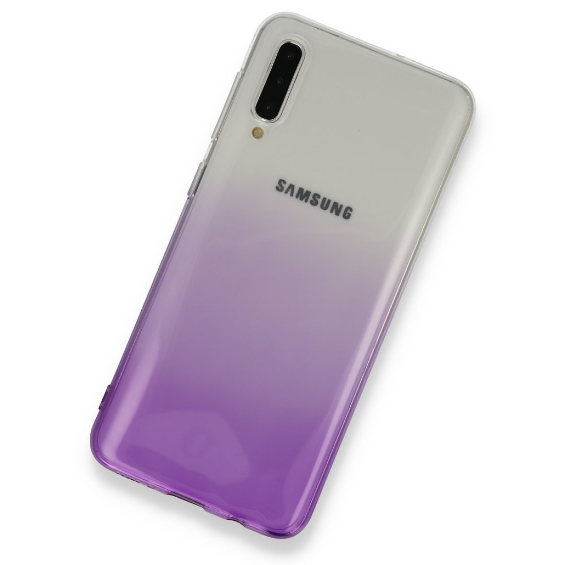  Samsung Galaxy A30S Kılıf Lüx Çift Renkli Silikon - Mor