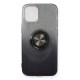 iPhone 12 Kılıf Simli Yüzüklü Silikon - Siyah iPhone 12 Kılıf Simli Yüzüklü Silikon - Siyah