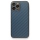 iPhone 13 Pro Max Kılıf Coco Karbon Silikon - Mavi iPhone 13 Pro Max Kılıf Coco Karbon Silikon - Mavi