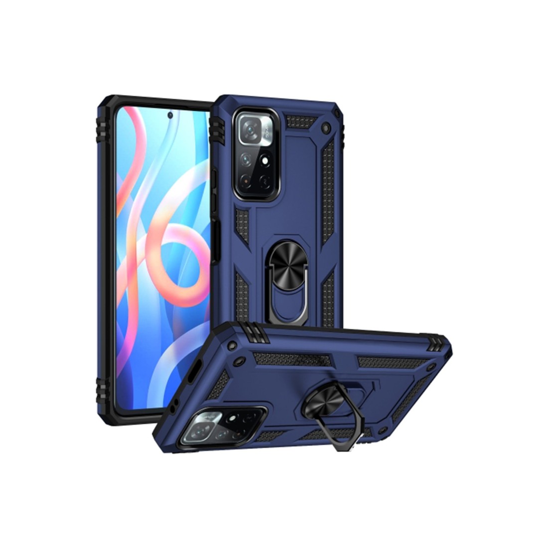 Xiaomi Redmi Note 11T Kılıf Sofya Yüzüklü Silikon Kapak - Lacivert Xiaomi Redmi Note 11T Kılıf Sofya Yüzüklü Silikon Kapak - Lacivert