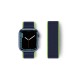  Apple Watch 38mm Hasırlı Cırtcırtlı Kordon - Yeşil-Lacivert