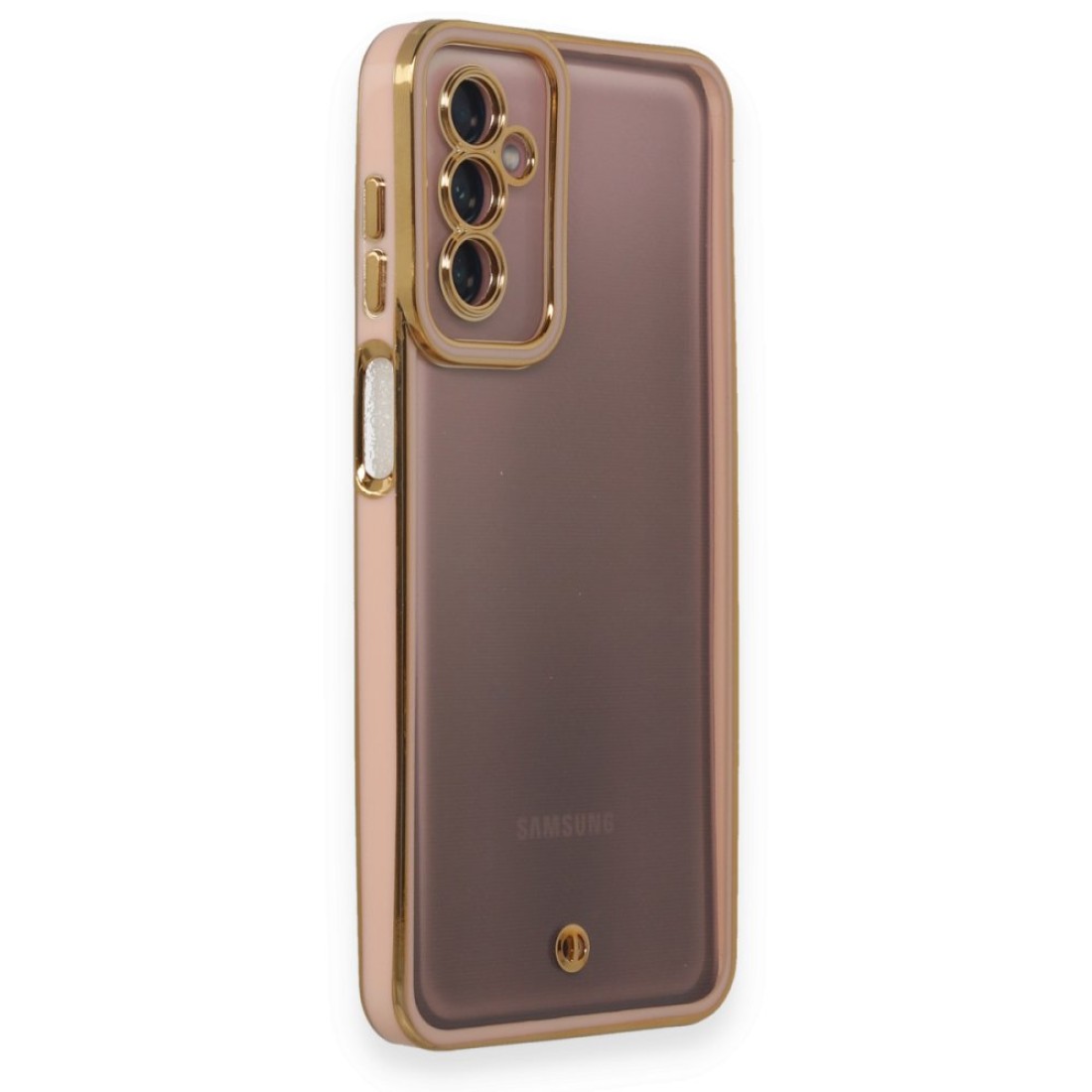  Samsung Galaxy M13 Kılıf Liva Lens Silikon - Pudra
