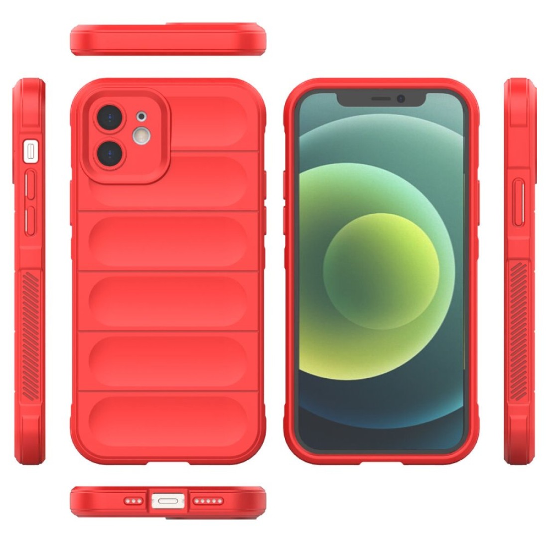 iPhone 12 Kılıf Optimum Silikon - Kırmızı
