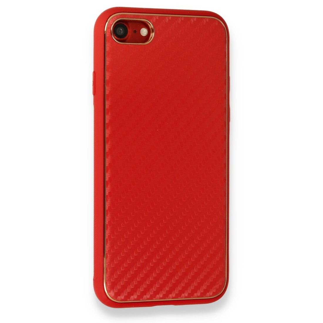  iPhone SE 2020 Kılıf Coco Karbon Silikon - Kırmızı