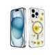  iPhone 14 Pro Max Kılıf Daisy Simli Magsafe Kapak - Gold