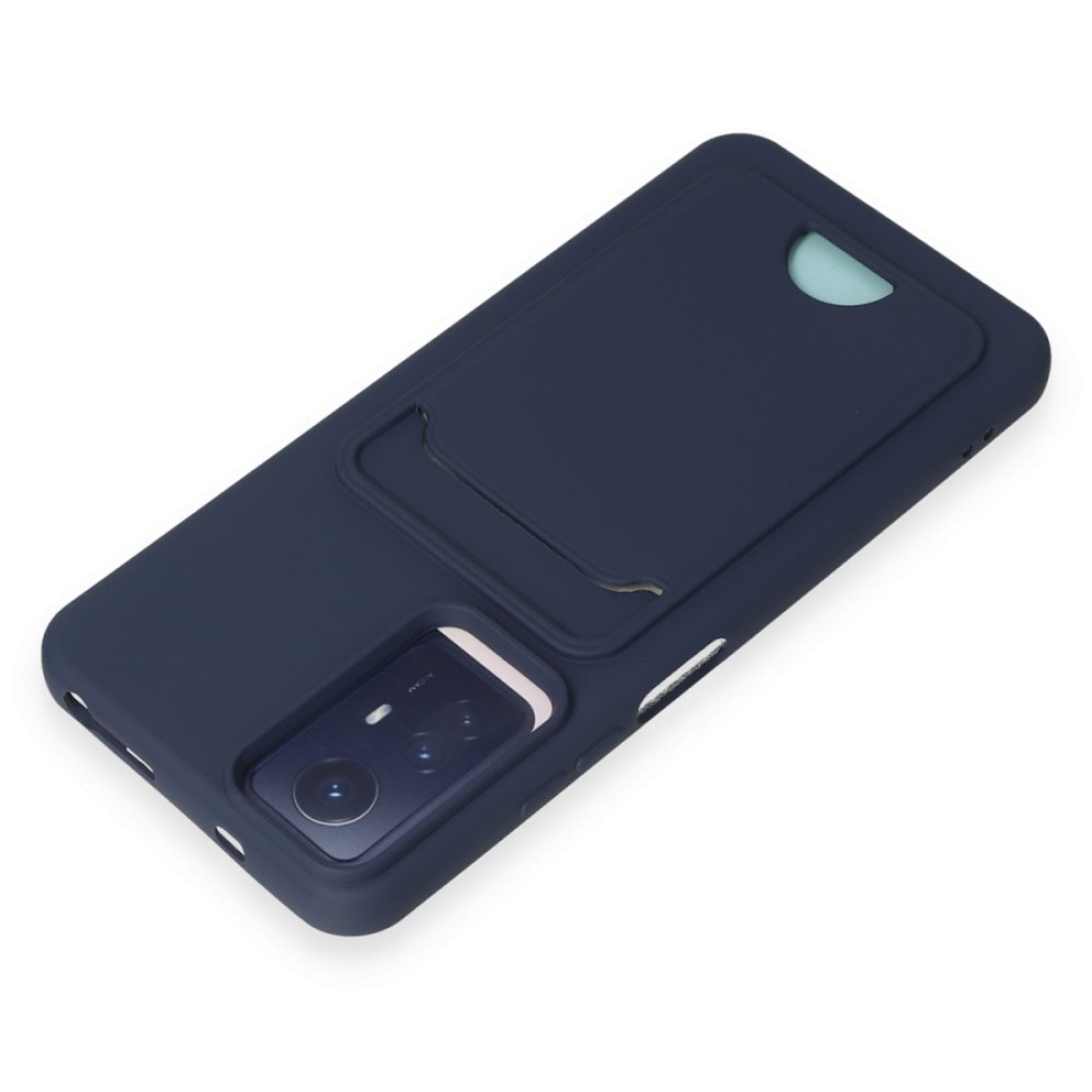  Xiaomi Redmi Note 12S Kılıf Kelvin Kartvizitli Silikon - Lacivert