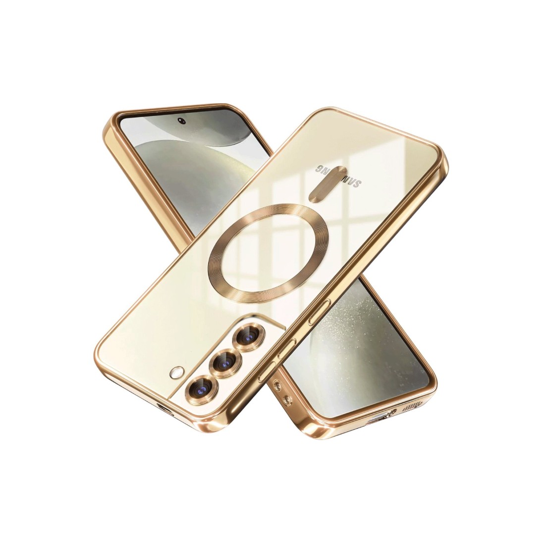 Samsung Galaxy S22 Kılıf Kross Magneticsafe Kapak - Gold Samsung Galaxy S22 Kılıf Kross Magneticsafe Kapak - Gold
