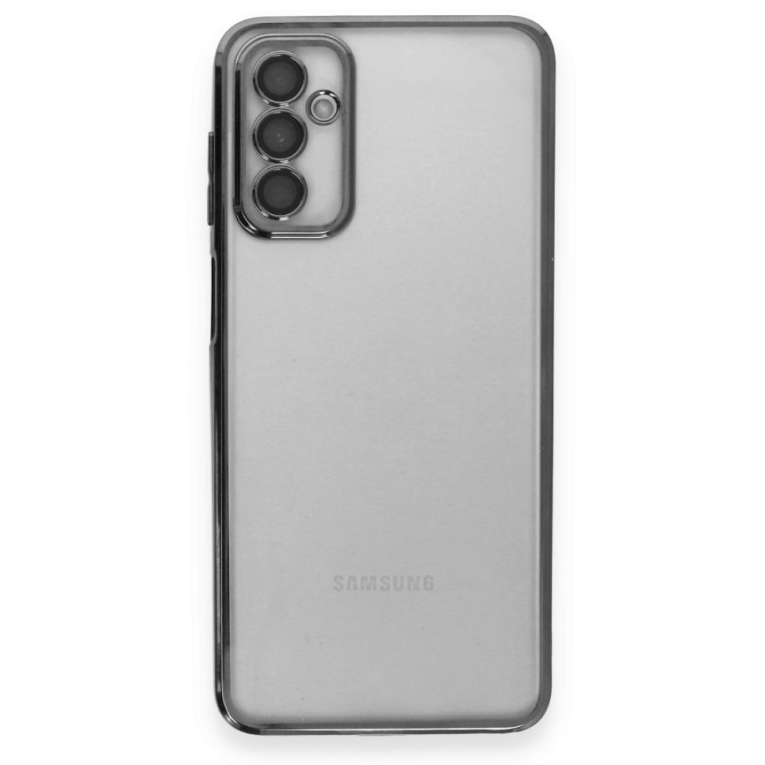  Samsung Galaxy M23 Kılıf Razer Lensli Silikon - Siyah