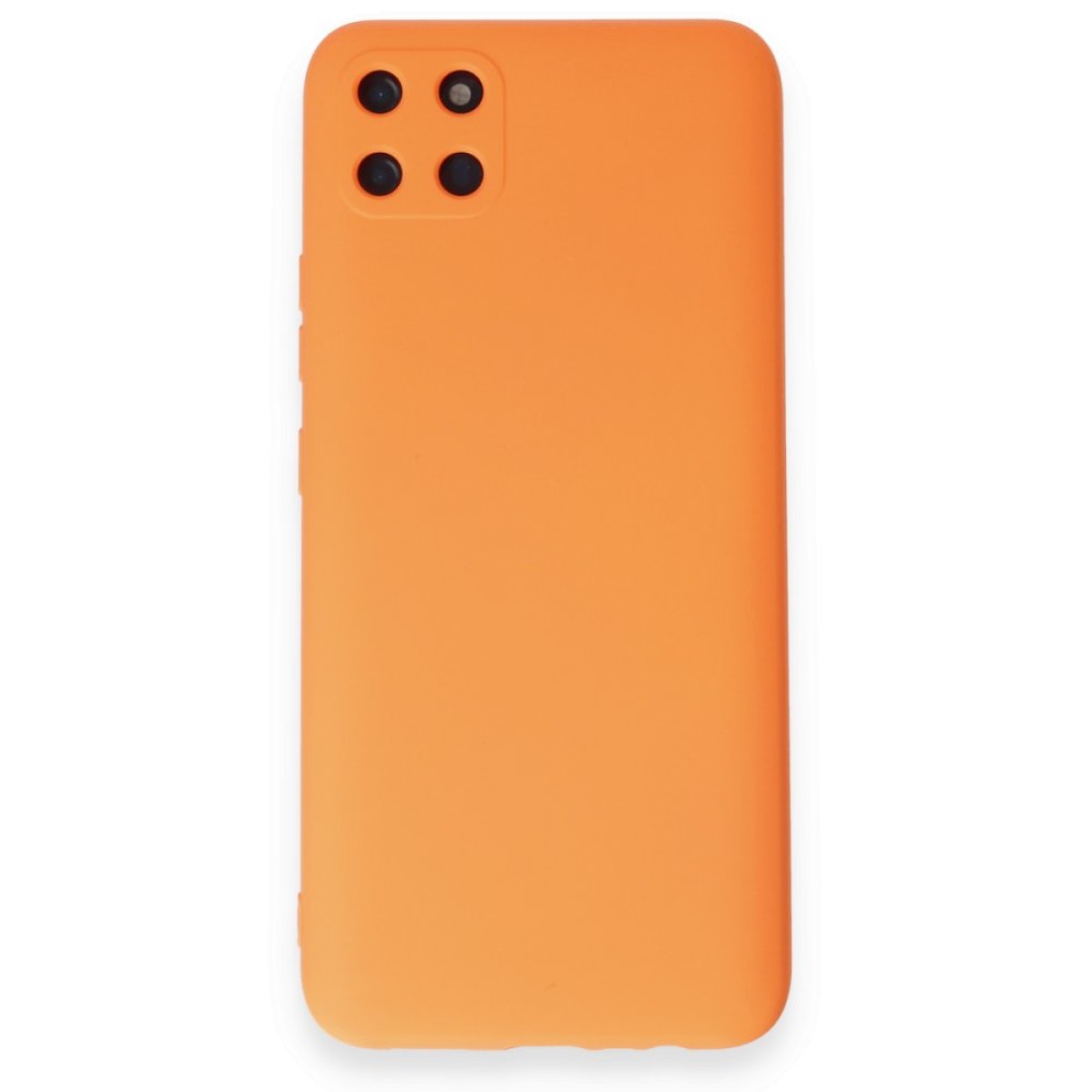  Realme C11 Kılıf Nano içi Kadife Silikon - Turuncu