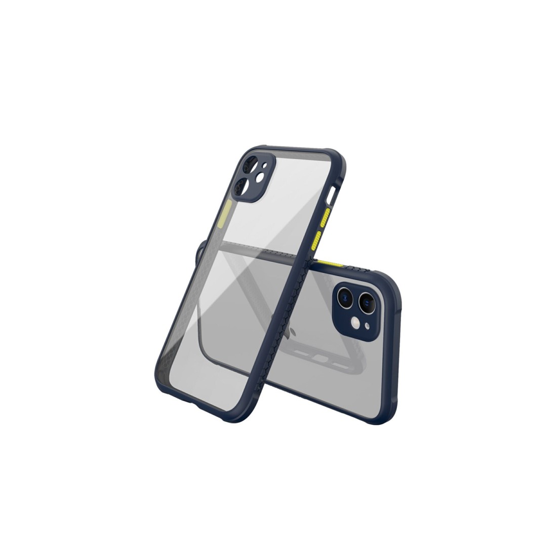  iPhone 12 Mini Kılıf Miami Şeffaf Silikon - Lacivert
