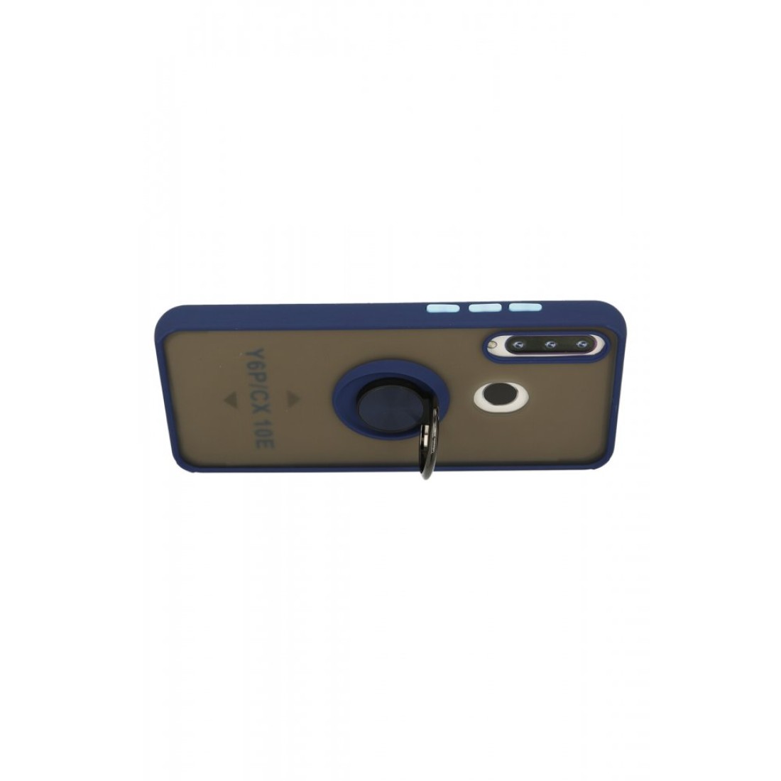  Huawei Y6P Kılıf Montreal Yüzüklü Silikon Kapak - Lacivert