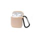  Airpods (1.nesil) Sert Silikon Kılıf - Bej