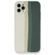  iPhone 11 Pro Kılıf Ebruli Lansman Silikon - Beyaz-Gri