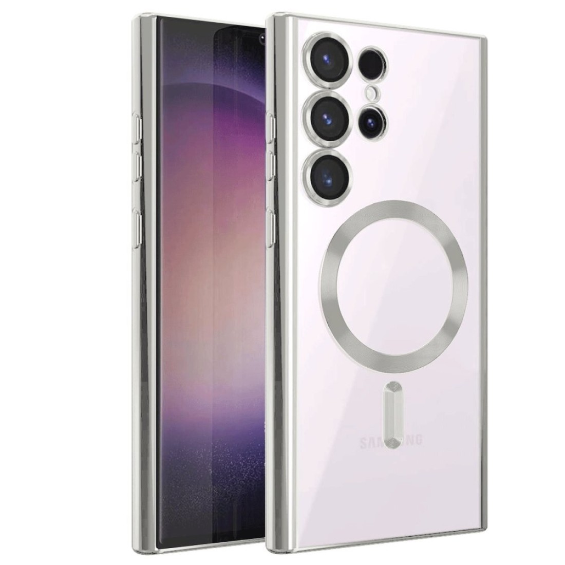  Samsung Galaxy S23 Ultra Kılıf Kross Magneticsafe Kapak - Titan Gri