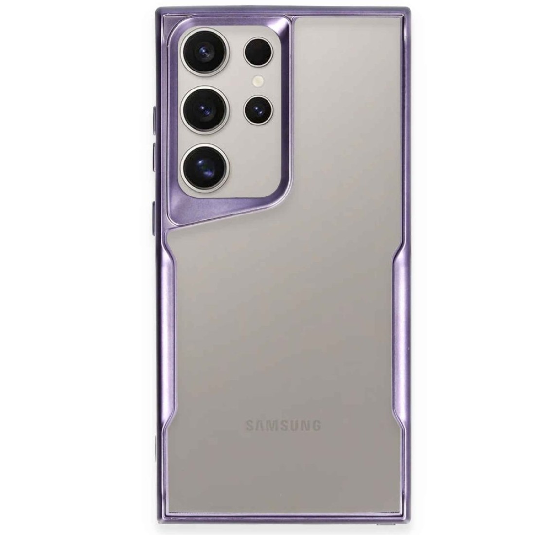  Samsung Galaxy S23 Ultra Kılıf Boyi Silikon Kapak - Derin Mor