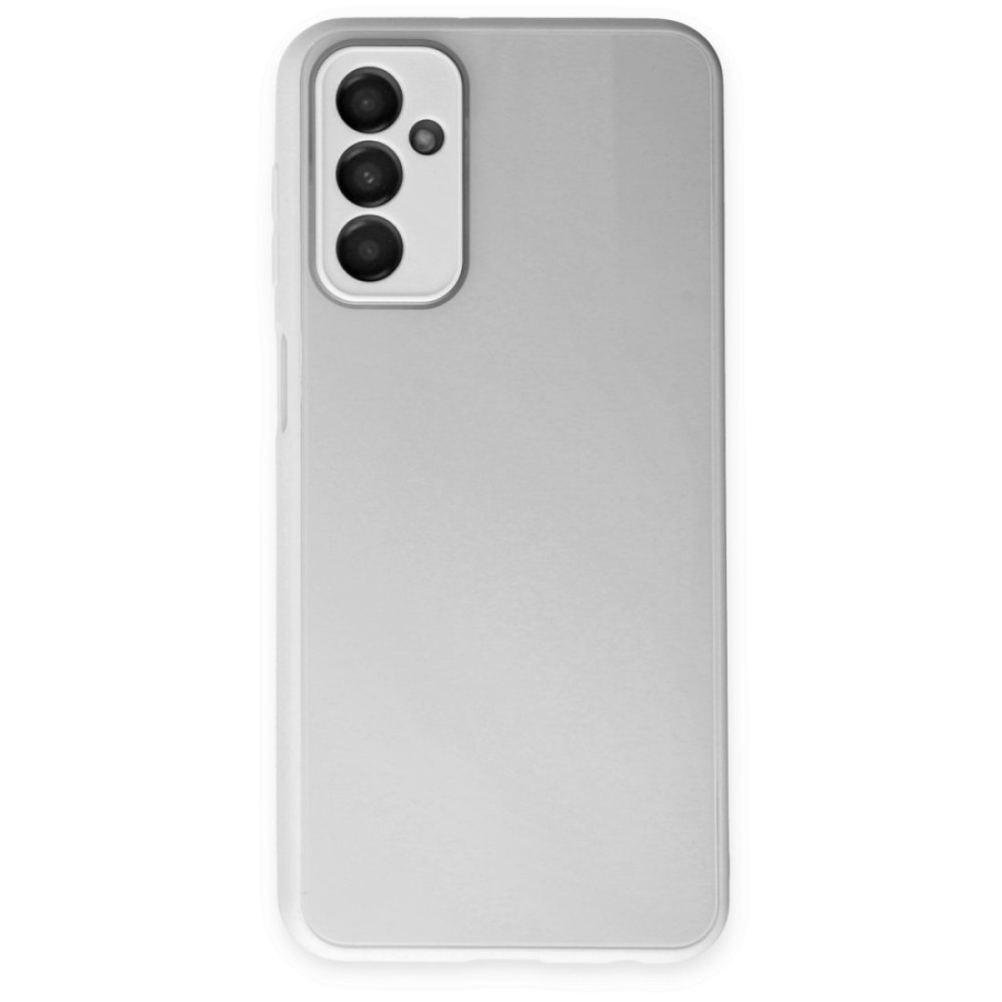  Samsung Galaxy M23 Kılıf Glass Kapak - Beyaz