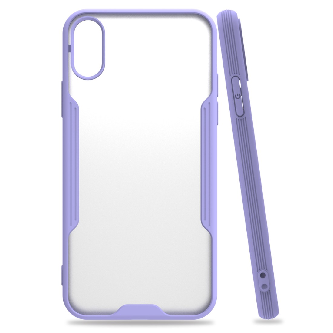  iPhone X Kılıf Platin Silikon - Lila
