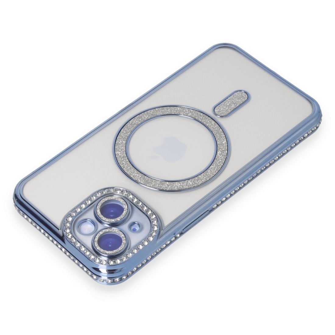 iPhone 15 Kılıf Joke Simli Magneticsafe Kılıf - Mavi iPhone 15 Kılıf Joke Simli Magneticsafe Kılıf - Mavi