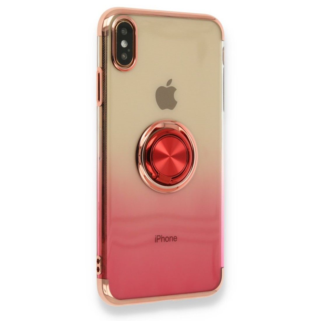  iPhone X Kılıf Marvel Yüzüklü Silikon - Pembe
