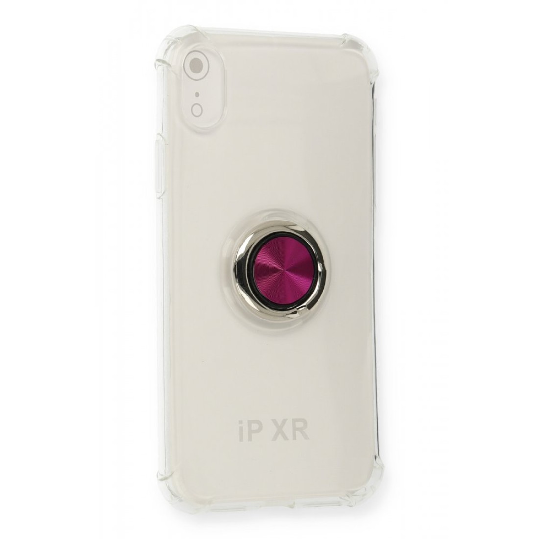 iPhone XR Kılıf Gros Yüzüklü Silikon - Pembe iPhone XR Kılıf Gros Yüzüklü Silikon - Pembe