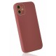  iPhone 12 Kılıf Glass Kapak - Bordo