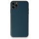  iPhone 11 Pro Kılıf Coco Deri Silikon Kapak - Mavi