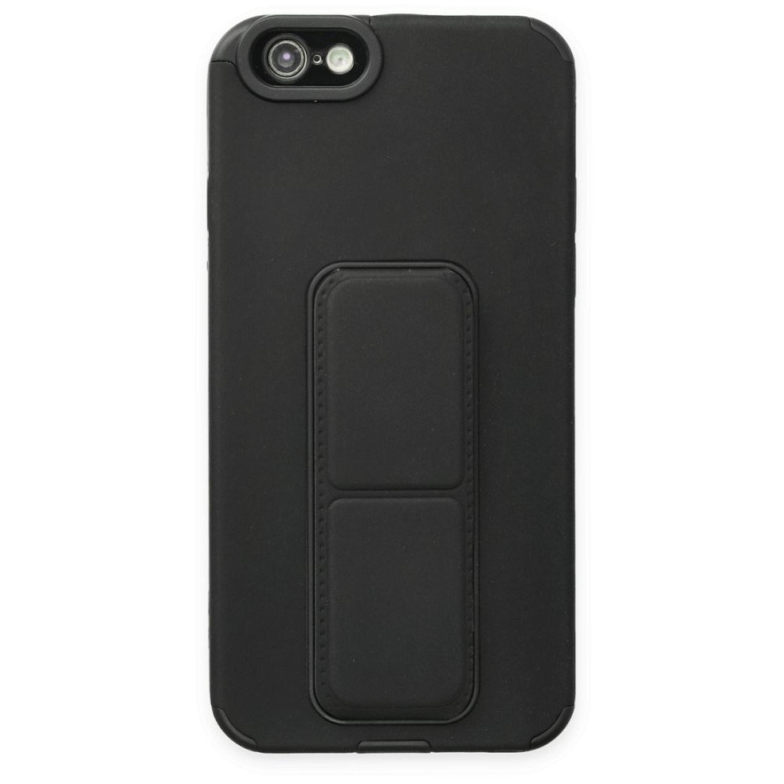  iPhone 6 Kılıf Mega Standlı Silikon - Siyah