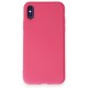  iPhone XS Kılıf First Silikon - Pembe