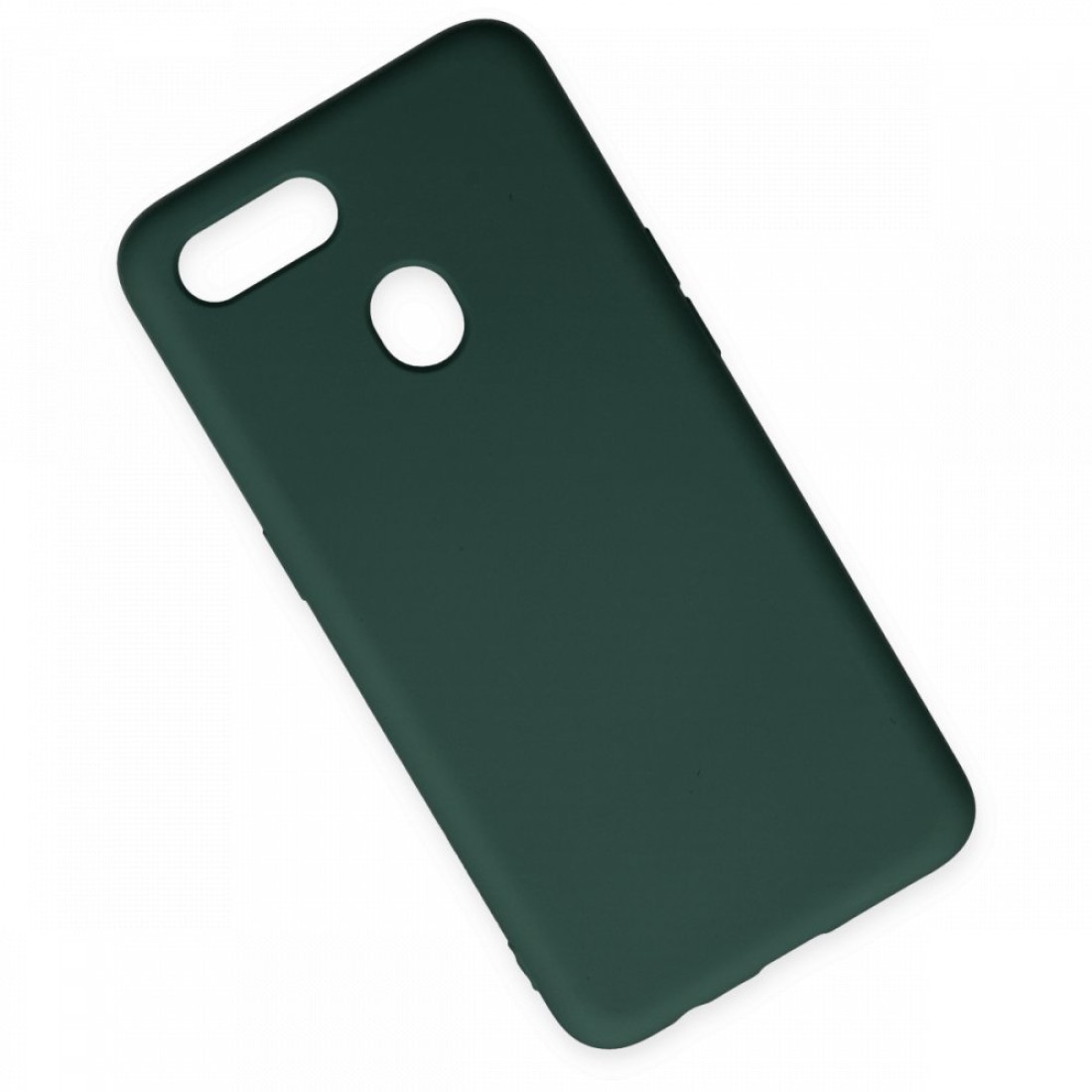  Oppo A12 Kılıf Nano içi Kadife Silikon - Koyu Yeşil
