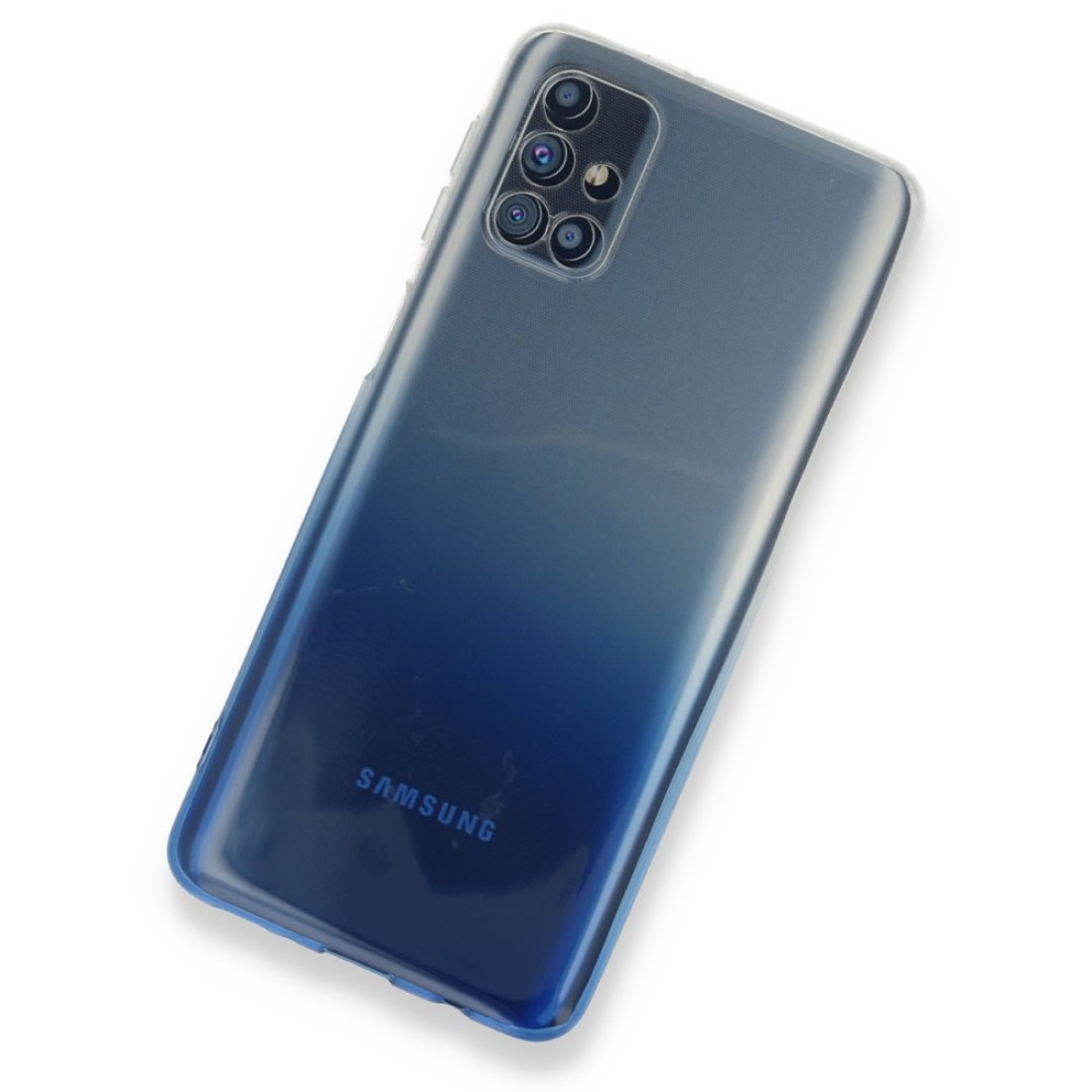 Samsung Galaxy M51 Kılıf Lüx Çift Renkli Silikon - Mavi Samsung Galaxy M51 Kılıf Lüx Çift Renkli Silikon - Mavi