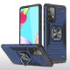  Samsung Galaxy A72 Kılıf Zegna Yüzüklü Silikon Kapak - Mavi