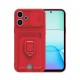 Xiaomi Redmi 13 4G Kılıf Zuma Kartvizitli Yüzüklü Silikon - Kırmızı Xiaomi Redmi 13 4G Kılıf Zuma Kartvizitli Yüzüklü Silikon - Kırmızı