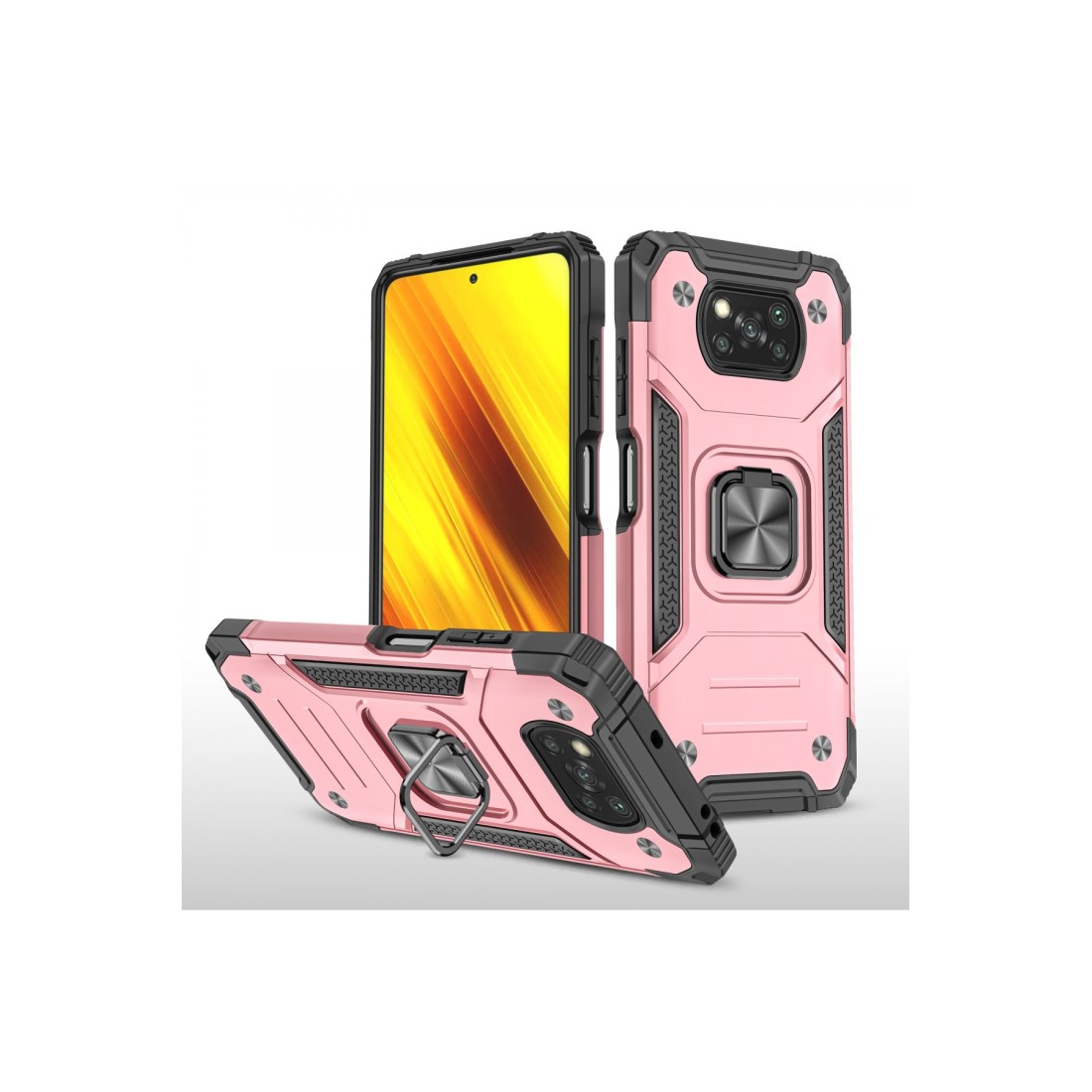 Xiaomi Pocophone X3 Kılıf Zegna Yüzüklü Silikon Kapak - Rose Xiaomi Pocophone X3 Kılıf Zegna Yüzüklü Silikon Kapak - Rose