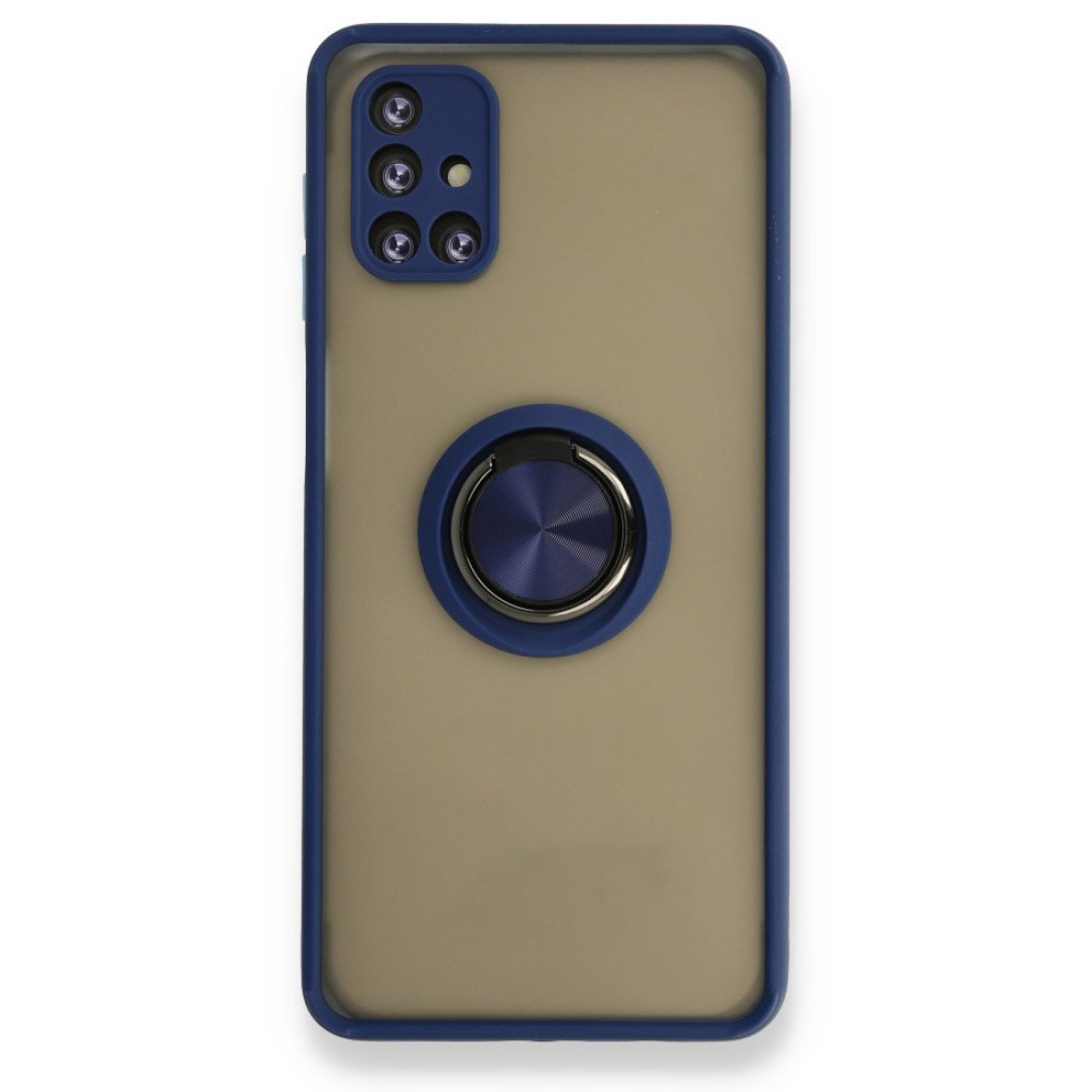  Samsung Galaxy M51 Kılıf Montreal Yüzüklü Silikon Kapak - Lacivert