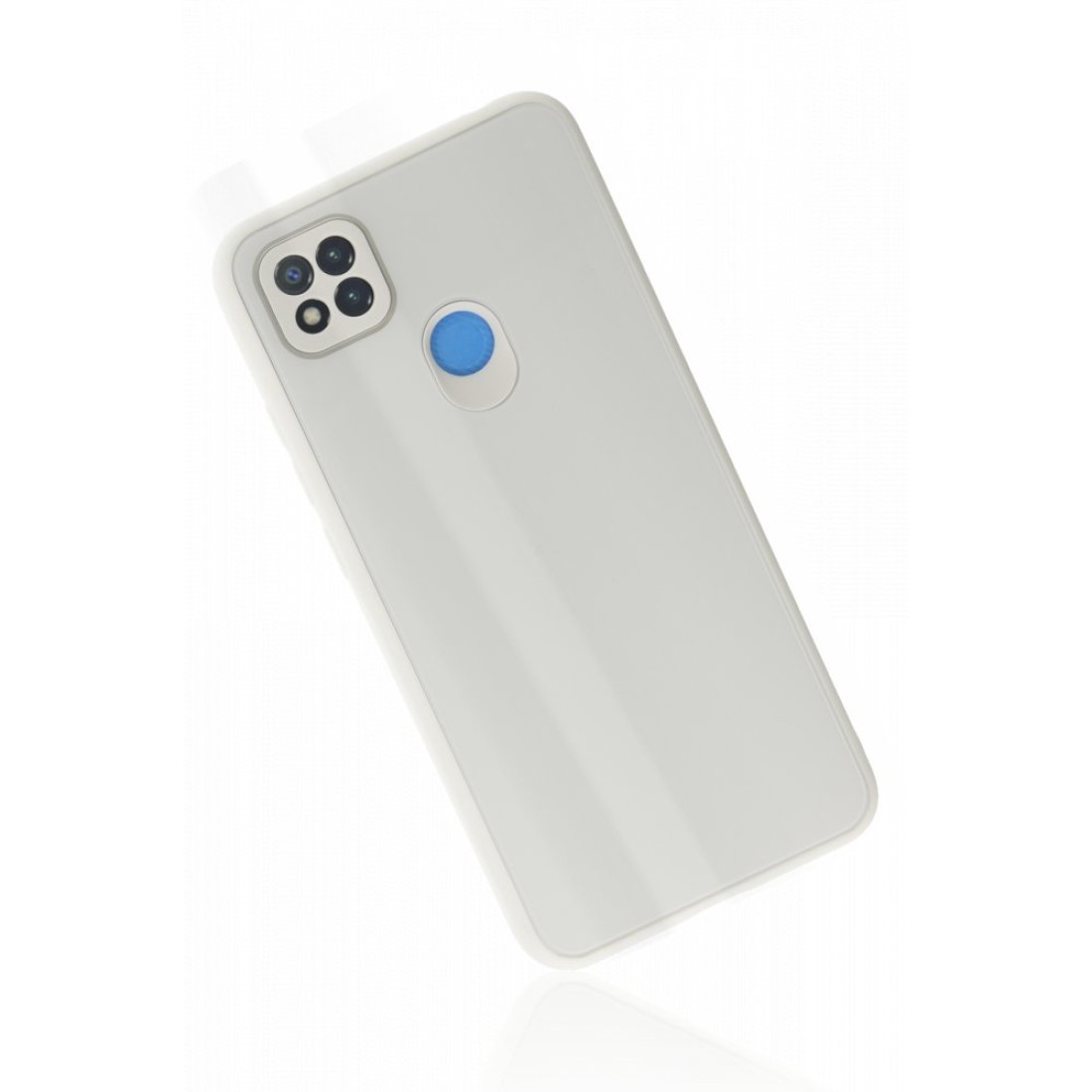  Xiaomi Redmi 9C Kılıf Glass Kapak - Beyaz