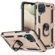  Samsung Galaxy A12 Kılıf Sofya Yüzüklü Silikon Kapak - Gold