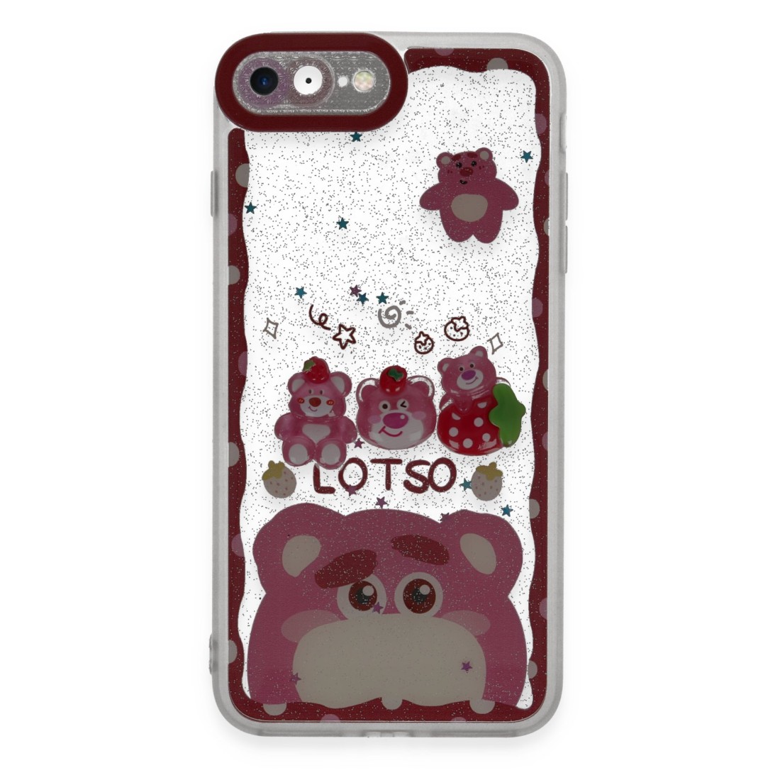 iPhone 7 Kılıf Sweet Desenli Silikon Kapak - Pembe iPhone 7 Kılıf Sweet Desenli Silikon Kapak - Pembe