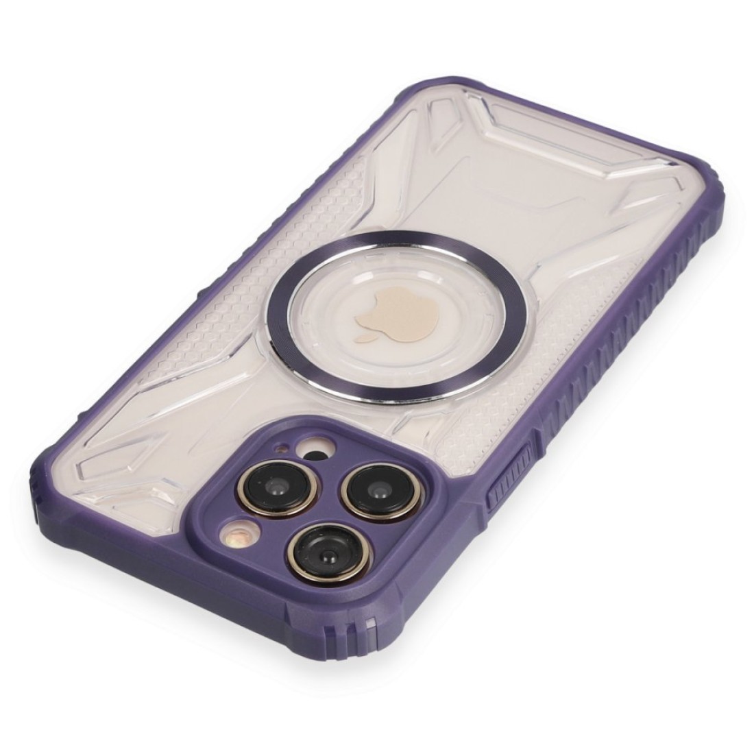  iPhone 12 Pro Kılıf Prag Magneticsafe Kapak - Derin Mor